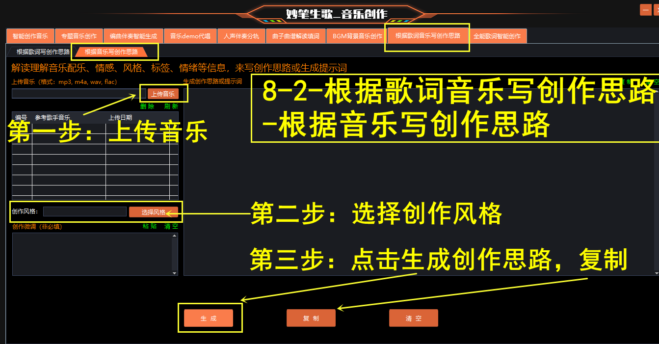 根据音乐AI写创作思路